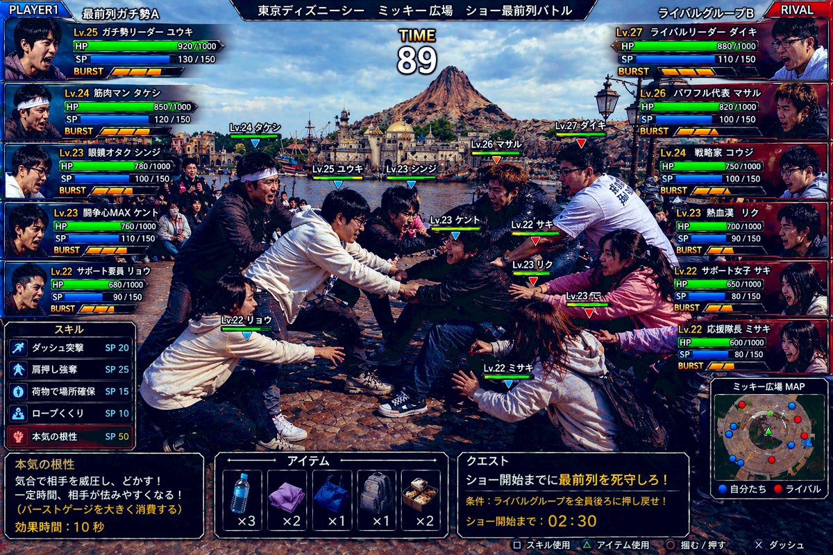 AI prompt example image: Japanese arcade fighting in Portrait & People