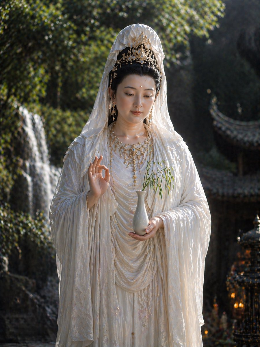 AI prompt example image: Photorealistic Guanyin portrait in Portrait & People